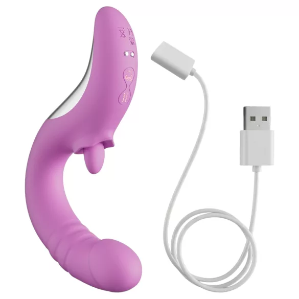 Good Vibes Only - klitora stimulējošs stūmējvibrators (rozā)