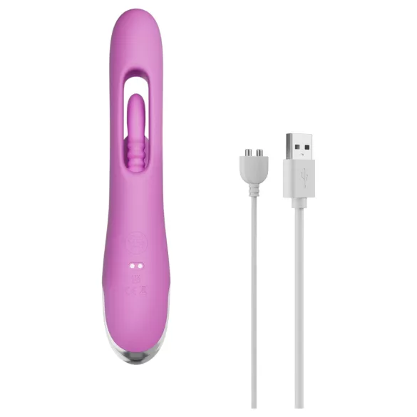 Good Vibes Only - klitora vibrators ar kustīgu pirkstu (violets)