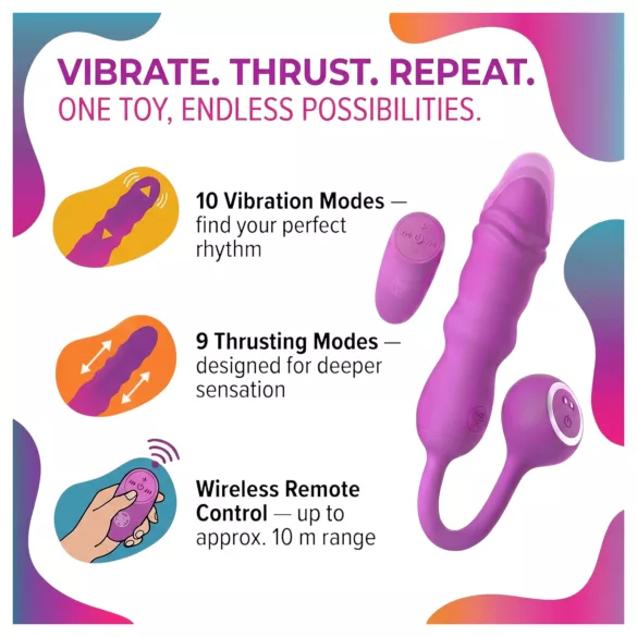 Good Vibes Only - vibrējošs olu formas vibrators ar tālvadības pulti (rozā)