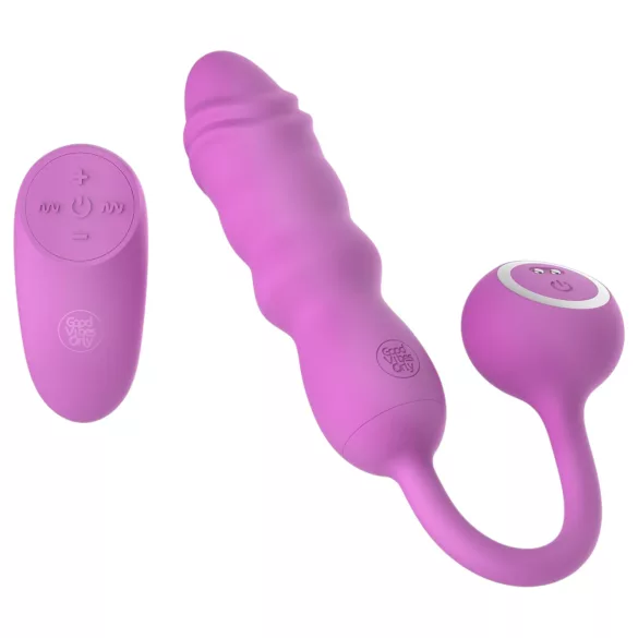 Good Vibes Only - vibrējošs olu formas vibrators ar tālvadības pulti (rozā)