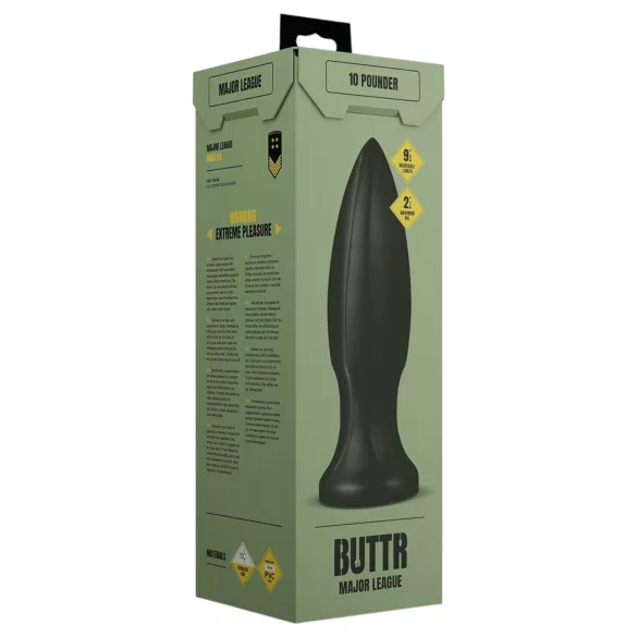 BUTTR Huge Explosive II - milzu anālais plugs (melns) - 29 cm