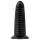 BUTTR Double Ribbed - milzu rievots anālais plugs (melns) - 26 cm