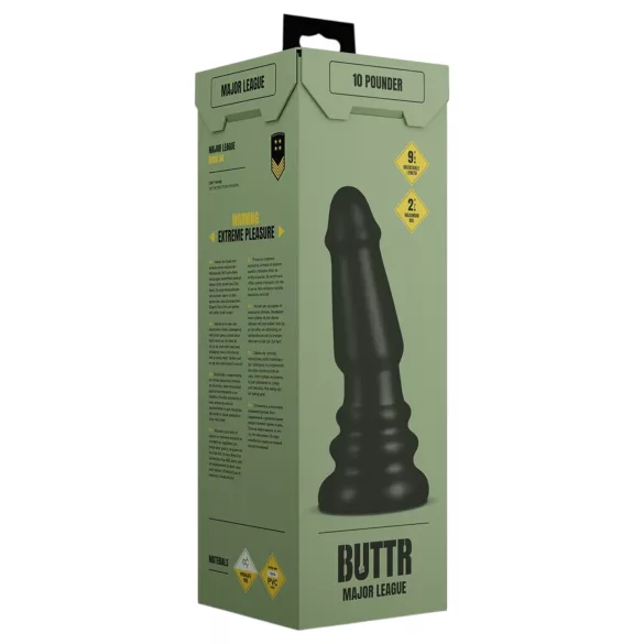 BUTTR Tactical II - milzu anālais plug (melns) - 26 cm
