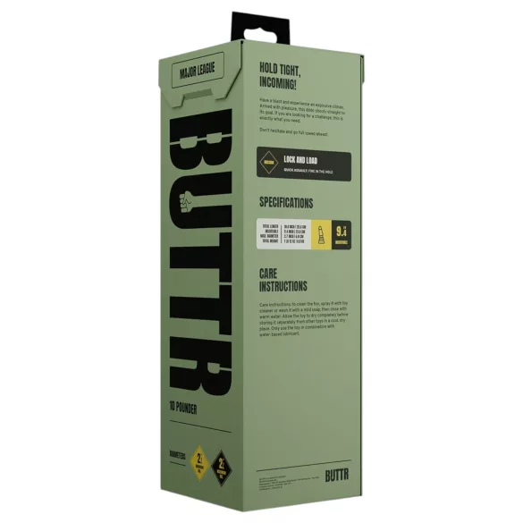 BUTTR Tactical II - milzu anālais plug (melns) - 26 cm