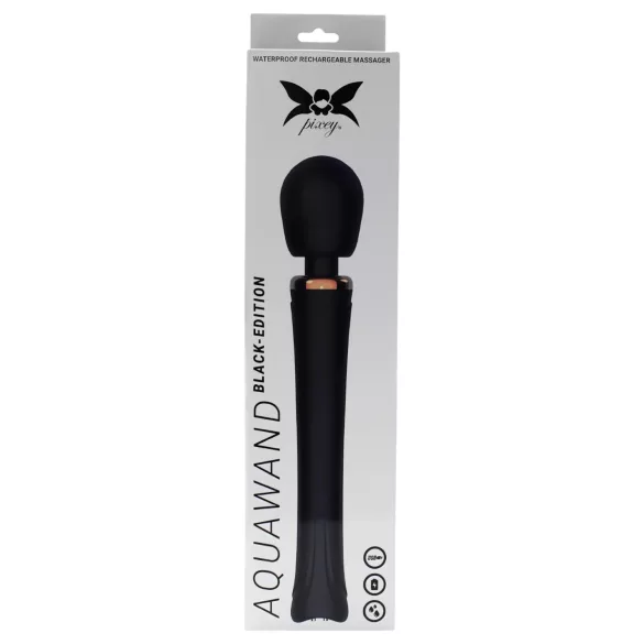 Pixey Aquawand - ūdensizturīgs masāžas vibrators (melns)