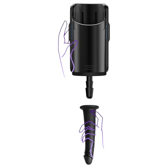 Kiiroo reālistisks vakuuma dildo 19cm melns