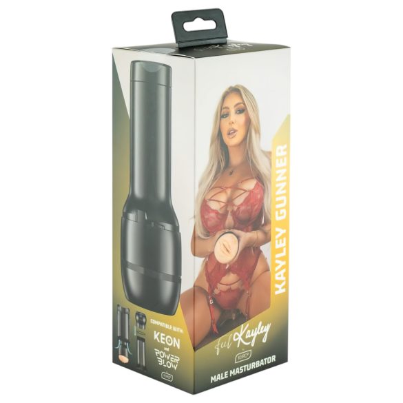 Kiiroo Kayley Gunner - Dabīgā PowerBlow saderīga baudas rota-plaukstā