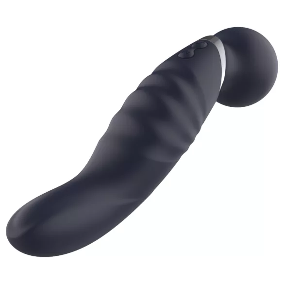 Glam - divpusējs wand vibrators (tumši pelēks)