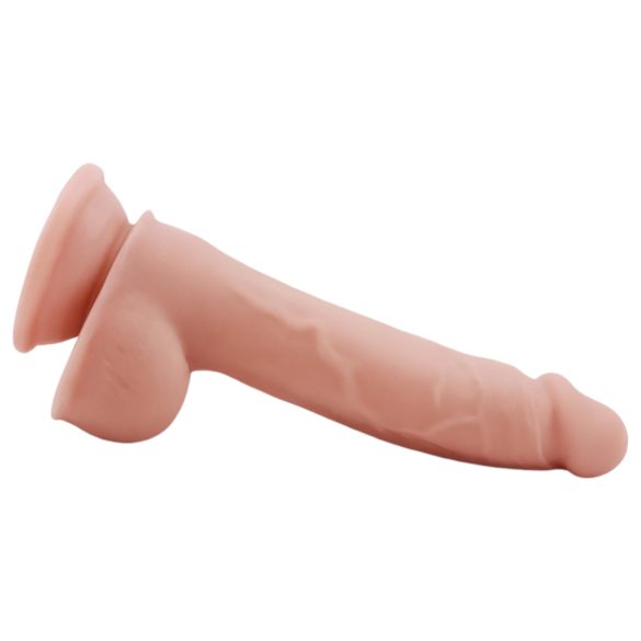 Mr. Dixx dildo ar piesūcekni un sēkliniekiem, dabisks, 19,5 cm