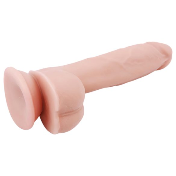 Mr. Dixx dildo ar piesūcekni un sēkliniekiem, dabisks, 19,5 cm