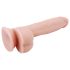 Mr. Dixx 7.6 - piesūcekņa, sēklinieku dildo - dabīgs (19,5cm)