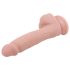 Mr. Dixx 7.6 - piesūcekņa, sēklinieku dildo - dabīgs (19,5cm)