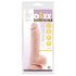 Mr. Dixx 7.6 - piesūcekņa, sēklinieku dildo - dabīgs (19,5cm)