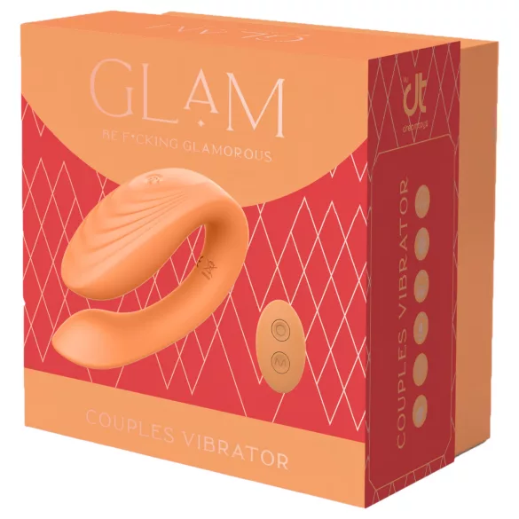 Glam - pāra vibrators ar tālvadību, uzlādējams, oranžs