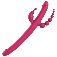 Dreamtoys vibrators ar 4 galiem, uzlādējams, rozā