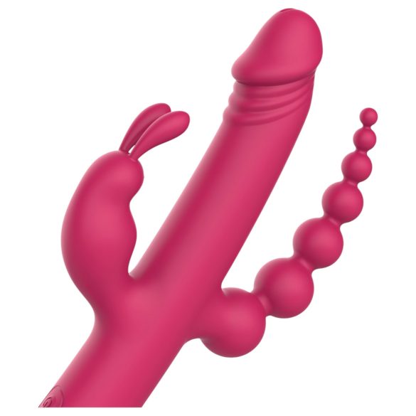 Dreamtoys vibrators ar 4 galiem, uzlādējams, rozā