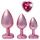 Dreamtoys Gleaming Love - sirds formas anālo aizbāžņu komplekts (rozā)
