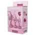 Dreamtoys Gleaming Love - sirds formas anālo aizbāžņu komplekts (rozā)