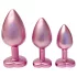 Dreamtoys Gleaming Love - sirds formas anālo aizbāžņu komplekts (rozā)
