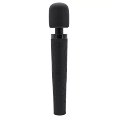   Pixey Deluxe Black Velvet - vidēja izmēra burvju nūjiņas vibrators (melns)