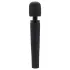 Pixey Deluxe Black Velvet - vidēja izmēra burvju nūjiņas vibrators (melns)