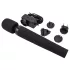 Pixey Deluxe Black Velvet - burvju nūjiņas vibrators L (melns)