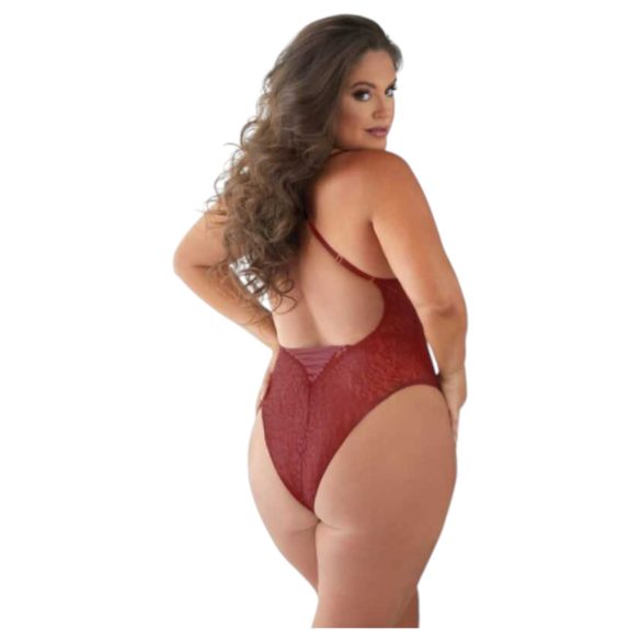 Allure - leoparda raksta bodijs (sarkans)