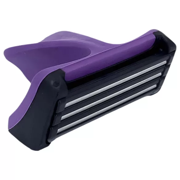 Trīs asmeņu skuveklis (violets)