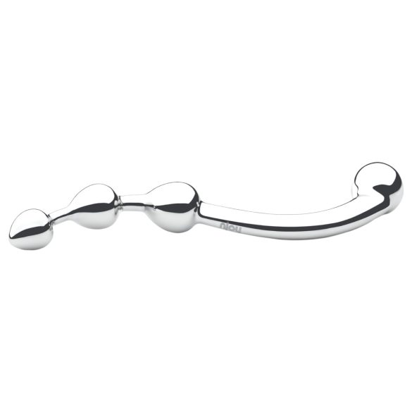 Njoy Fun Wand - metāla anālais un G-punkta dildo (sudrabs)