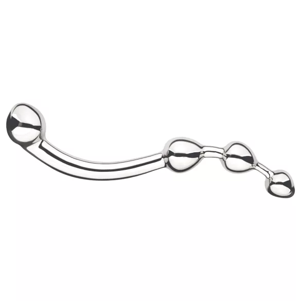 Njoy Fun Wand - metāla anālais un G-punkta dildo sudraba