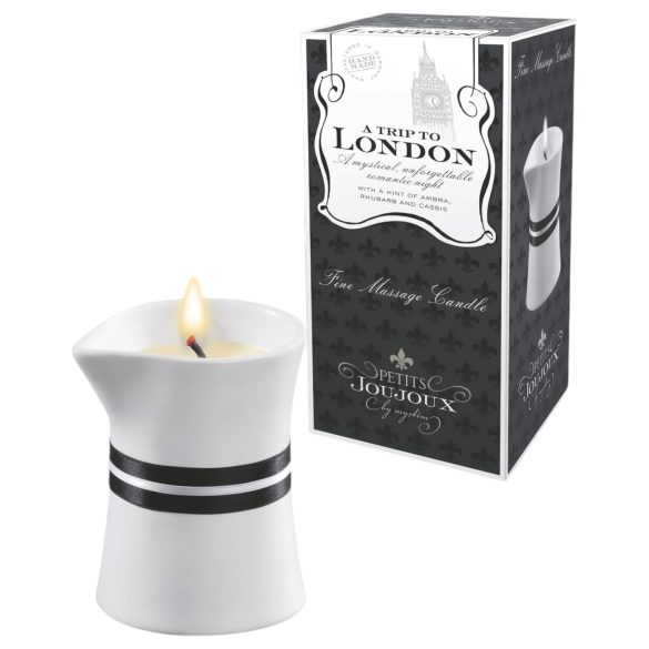 Petits Joujoux London masāžas svece - rabarberu dzintars (120ml)