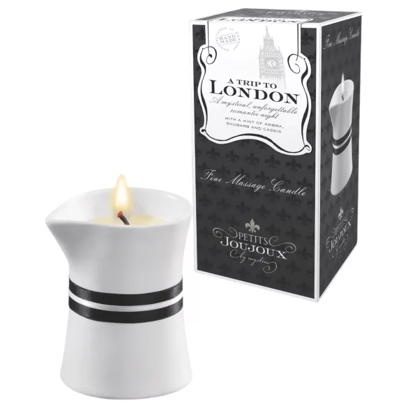 Petits Joujoux London - masāžas svece ar rabarberu un ambru 120ml