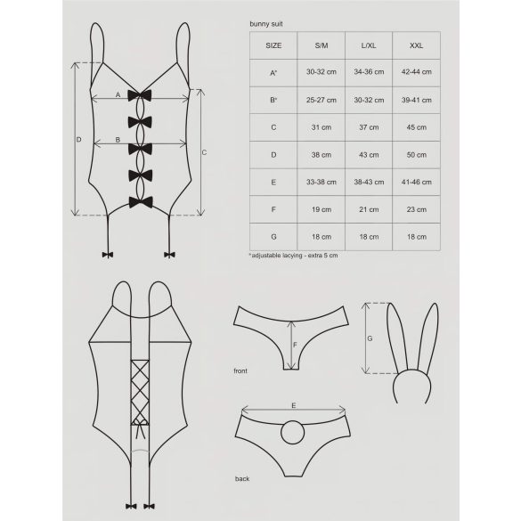 Obsessive - sieviešu seksīgs zaķa kostīms rozā