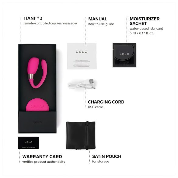 LELO Tiani 3 - pāru vibrators silikona rozā