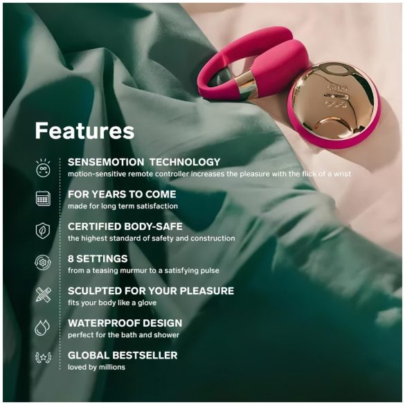 LELO Tiani 3 - pāru vibrators silikona rozā