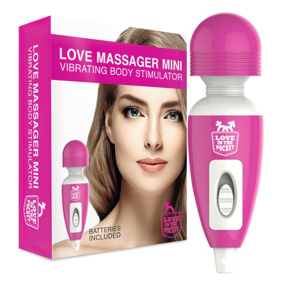 Mīlestības nūjiņa - mini masētājs vibrators (rozā)