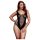 BACI Plus Size - izmeklēts, tīklojuma bodijs - melns (XL-XXL)