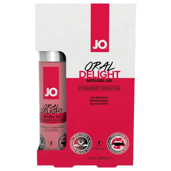 System JO Oral Delight - vēsinošs, ēdams lubrikants - zemeņu (30ml)