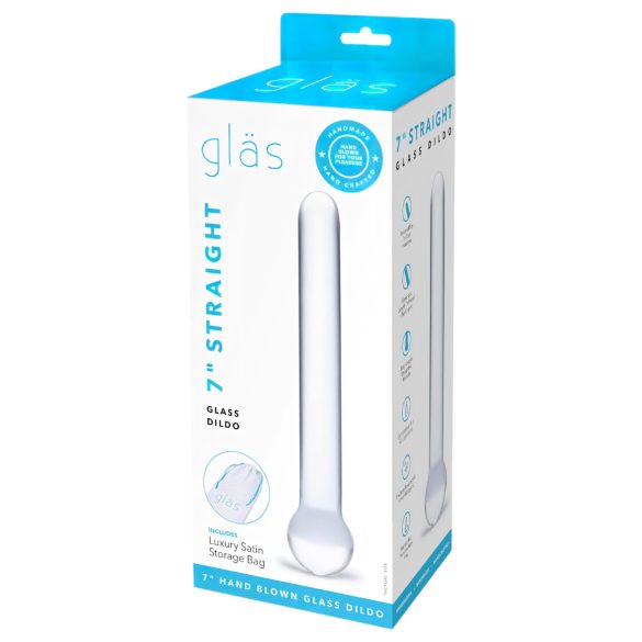 Klasisks stikla dildo (caurspīdīgs)