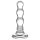 GLAS - viļņveida stikla anālais dildo (caurspīdīgs)