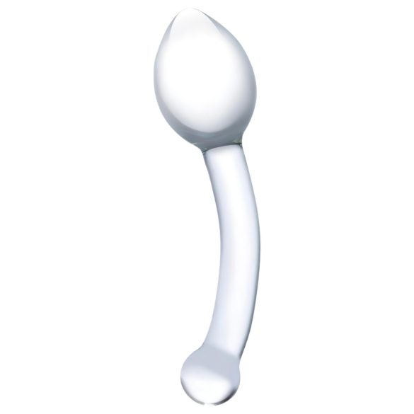 GLAS - dubults stikla anālais dildo (caurspīdīgs)
