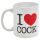 I Love Cock - krūze (melna)