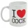 I Love Cock - krūze, erotiska dāvana (balta)