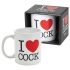 I Love Cock - krūze (melna)