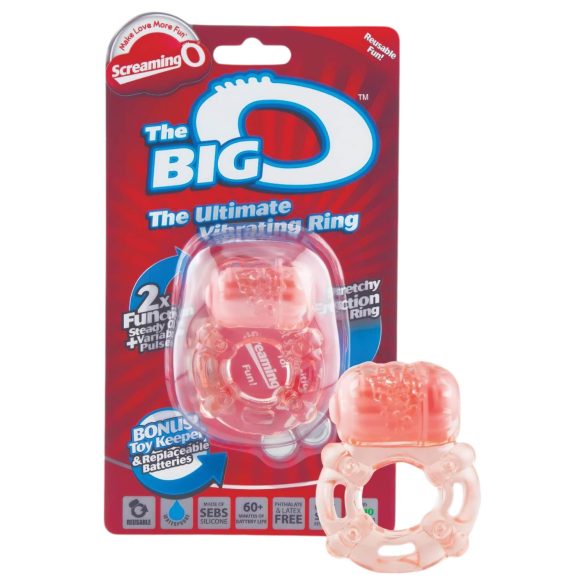 Screaming Big - vibrējošais dzimumlocekļa gredzens (persiks)