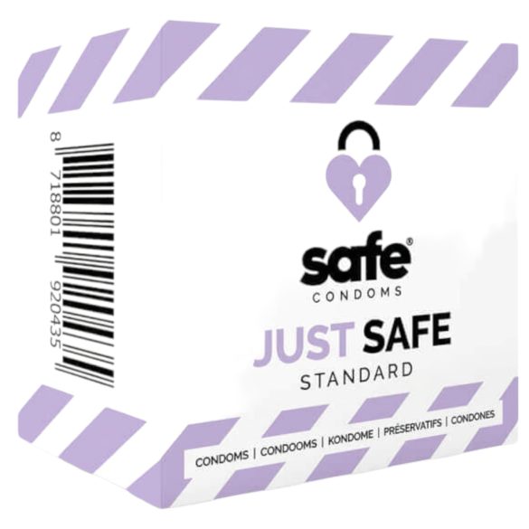SAFE Just Safe - standarta prezervatīvi - vaniļa (5 gab.)