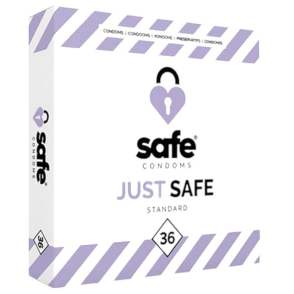 SAFE Just Safe - standarta prezervatīvi - vaniļa (36 gab.)