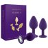 Rianne - 3 daļīga silikona anālo aizbāžņu komplekts (violets)
