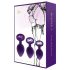 Rianne - 3 daļīga silikona anālo aizbāžņu komplekts (violets)