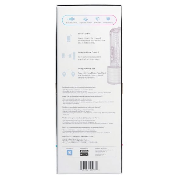 LOVENSE Max 2 - viedā masturbatora ierīce (balta)